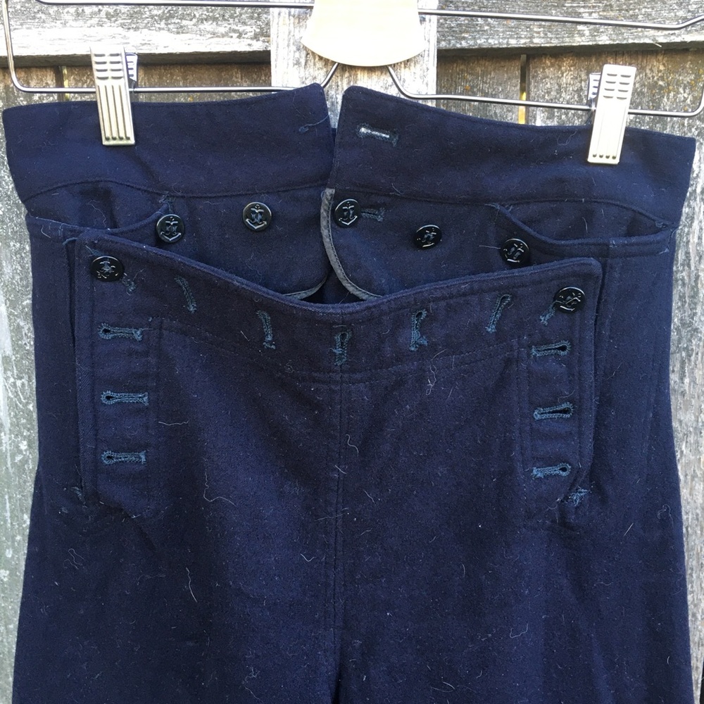 Wool wide leg sailing pants